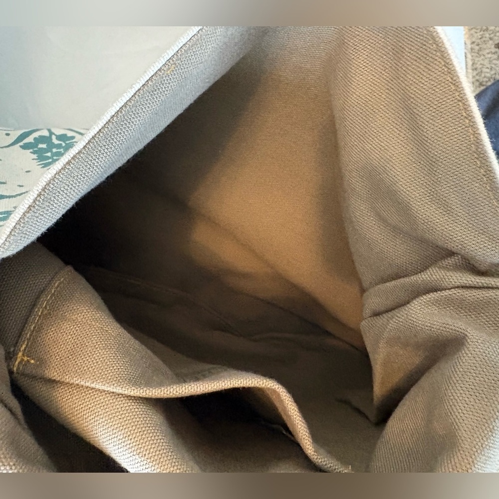 Rachel Elise Canvas Messenger Crossbody Bag Botanical Print Leather Strap Boho - Picture 8 of 8